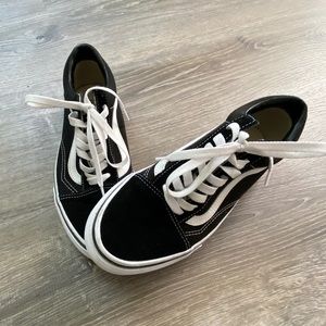 Old Skool Vans Black and White